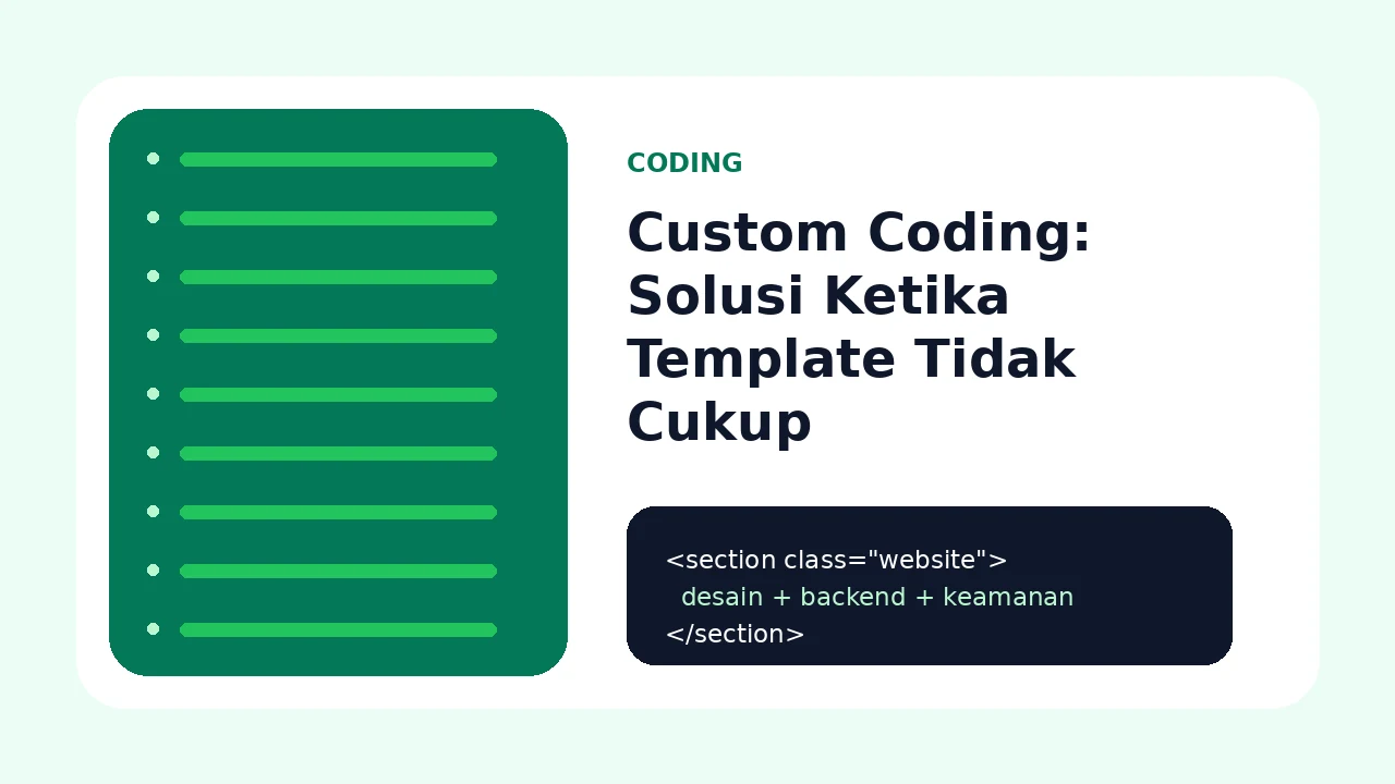 Custom Coding: Solusi Ketika Template Tidak Cukup