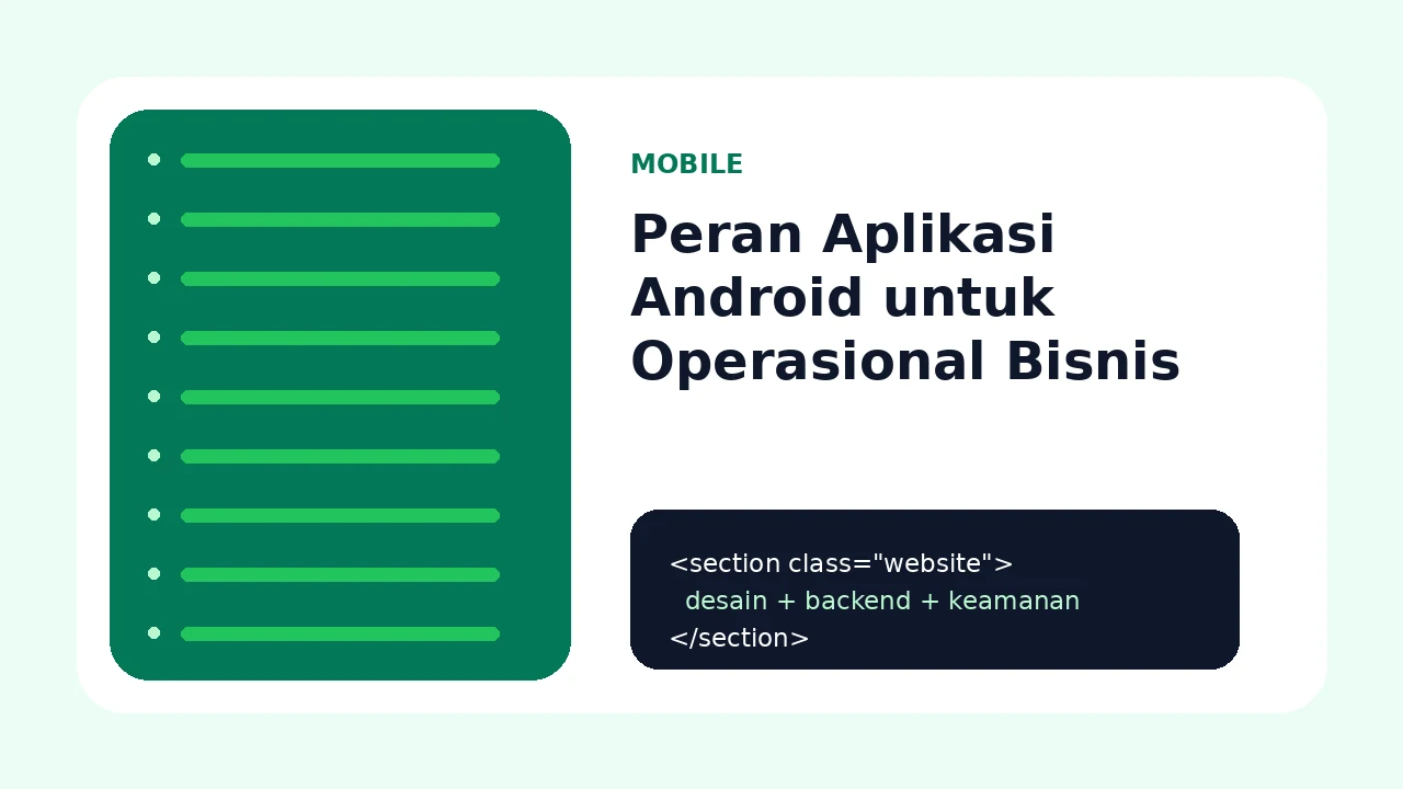 Peran Aplikasi Android untuk Operasional Bisnis
