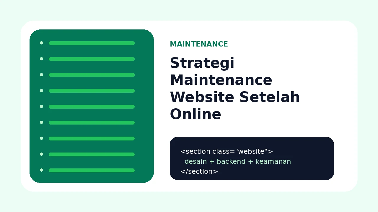 Strategi Maintenance Website Setelah Online