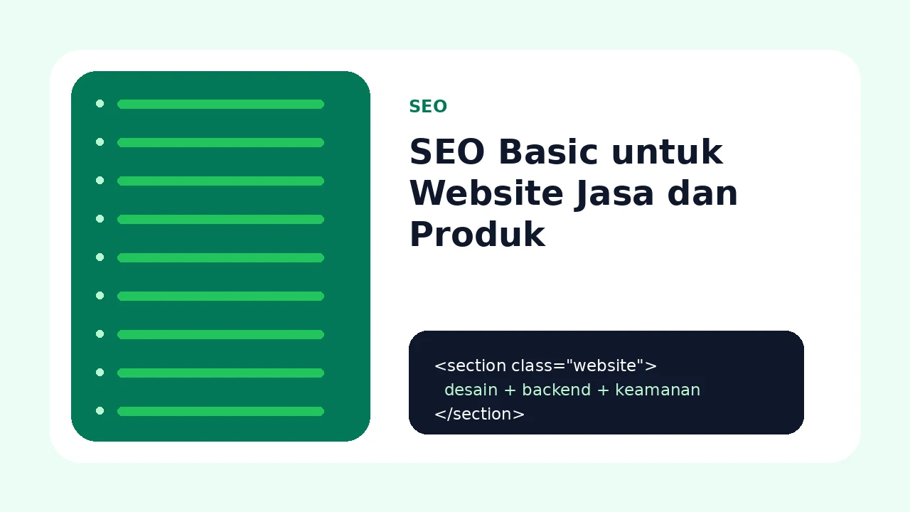 SEO Basic untuk Website Jasa dan Produk